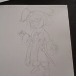 水彩色鉛筆・イラスト「Pirates of the Caribbean」 Jack ・Sparrowをブログキャラで描いてみた。