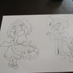 水彩色鉛筆・イラスト。ブログのキャラを「ブラックラグーン」ロベルタバージョンで描いてみた。~BLACK LAGOON /Roberta