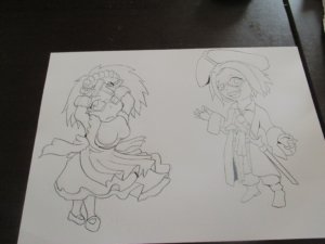 水彩色鉛筆・イラスト。ブログのキャラを「ブラックラグーン」ロベルタバージョンで描いてみた。~BLACK LAGOON /Roberta