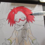水彩色鉛筆・イラスト。ブログのイメージキャラを冬バージョンを描いてみた。