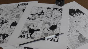 ドラゴンボール・漫画模写/コミックス23巻、ベジータVSリクームの戦闘シーンを模写しました。