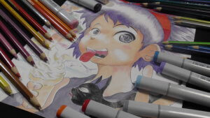 魔女の宅急便 キキのコピックイラストを描いてみました。動画あり。