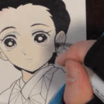 鬼滅の刃 竈門禰豆子 (かまどねずこ)の人間イラスト描いてみました。使ったコピック(番号)について解説。