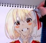 黄色がかった白髪の塗り方(コピック)『リコリス・リコイル』錦木 千束(にしきぎ ちさと)髪の塗り方解説