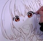アニメ「リコリス・リコイル」錦木 千束(にしきぎ ちさと)の目(赤い目)の塗り方(コピック番号)解説