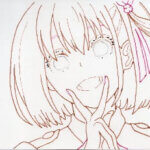 アニメ「リコリス・リコイル」錦木 千束(にしきぎ ちさと)無料塗り絵(描き方)用の線画