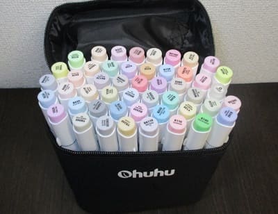 Ohuhu　筆タイプ　インク　色　おすすめ　48色　イラスト　おすすめ　筆　太字　ブレンダー　描きやすい　インク詰め替え 　やり方