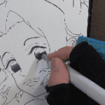鬼滅の刃・胡蝶しのぶの目の塗り方。コピック3色で簡単に塗れる。コピック番号(色)、塗り方を解説。