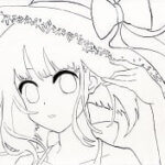 【推しの子】有馬かなの無料塗り絵。コピック、色鉛筆で色塗りの練習や線画をなぞって描き方の練習用にも活用できる