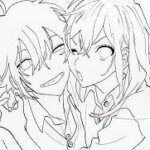 アニメ「ホリミヤ」堀さんと宮村くんの無料塗り絵。コピックや色鉛筆アイビスペイントで塗り絵や線画をなぞって描き方の練習に