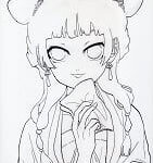 薬屋のひとりごと・猫猫(マオマオ)の無料塗り絵。線画を印刷、ダウンロードしてアイビスペイントやコピック、色鉛筆で塗り絵しよう。