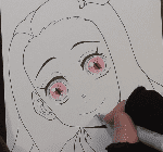 鬼滅の刃・竈門禰豆子（かまどねずこ）の目の塗り方（コピックイラスト）。コピック番号や塗り方、順番を解説。コピックの購入選びに迷ったら参考にしてほしい！