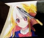 コピックイラスト・星野ルビーの髪の塗り方。必要なコピック、塗り方を解説。髪の色は?髪の影はどう塗る?