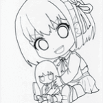 『リコリス・リコイル』錦木 千束と井ノ上 たきなのミニキャラ塗り絵。ダウンロードしてアイビスペイントで塗り絵、印刷してコピックで塗り絵してみよう。