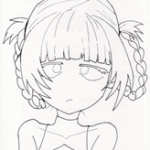 「よふかしのうた」七草 ナズナ(ななくさ ナズナ)の無料塗り絵。線画をなぞって描き方の練習。印刷、ダウンロードしてアビスペイントで塗り絵してみよう。