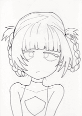 「よふかしのうた」七草 ナズナ(ななくさ ナズナ)の無料塗り絵。線画をなぞって描き方の練習。印刷、ダウンロードしてアビスペイントで塗り絵してみよう。