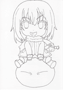転スラ・リムルの可愛いミニキャラ塗り絵。線画を印刷、ダウンロードしてコピックやアビスペイントで塗り絵してみよう。