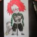 水彩色鉛筆　イラスト　鬼滅の刃炭治郎コス　ブログのイメージキャラ